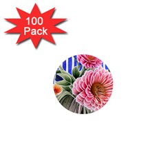 Choice Watercolor Flowers 1  Mini Magnets (100 Pack)  by GardenOfOphir