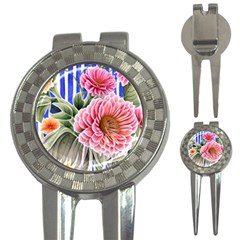 Choice Watercolor Flowers 3-in-1 Golf Divots by GardenOfOphir