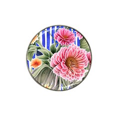 Choice Watercolor Flowers Hat Clip Ball Marker (4 Pack) by GardenOfOphir