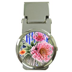 Choice Watercolor Flowers Money Clip Watches by GardenOfOphir