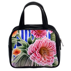 Choice Watercolor Flowers Classic Handbag (two Sides) by GardenOfOphir