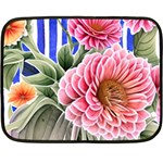 Choice Watercolor Flowers Fleece Blanket (Mini) 35 x27  Blanket Back