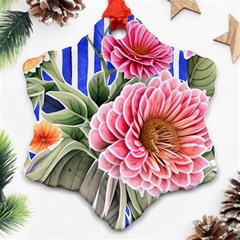 Choice Watercolor Flowers Ornament (snowflake) by GardenOfOphir