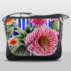 Choice Watercolor Flowers Messenger Bag by GardenOfOphir