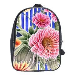 Choice Watercolor Flowers School Bag (xl) by GardenOfOphir