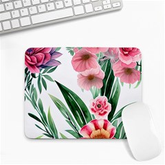 Chic Watercolor Flowers Small Mousepad by GardenOfOphir