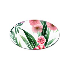 Chic Watercolor Flowers Sticker Oval (10 Pack) by GardenOfOphir