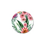 Chic Watercolor Flowers Golf Ball Marker (4 pack) Front