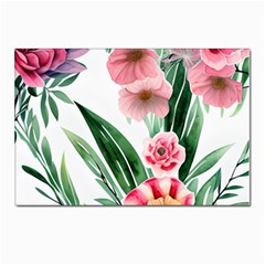 Chic Watercolor Flowers Postcards 5  X 7  (pkg Of 10) by GardenOfOphir