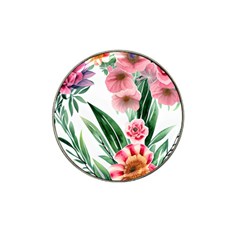 Chic Watercolor Flowers Hat Clip Ball Marker (4 Pack) by GardenOfOphir