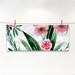 Chic Watercolor Flowers Hand Towel by GardenOfOphir