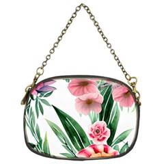 Chic Watercolor Flowers Chain Purse (two Sides) by GardenOfOphir