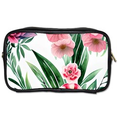 Chic Watercolor Flowers Toiletries Bag (one Side) by GardenOfOphir