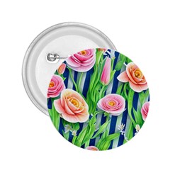 Dazzling Watercolor Flowers 2 25  Buttons by GardenOfOphir