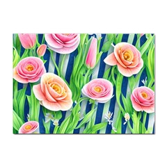 Dazzling Watercolor Flowers Sticker A4 (100 Pack) by GardenOfOphir