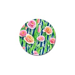 Dazzling Watercolor Flowers Golf Ball Marker (4 Pack) by GardenOfOphir