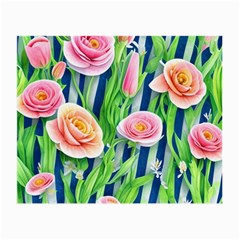 Dazzling Watercolor Flowers Small Glasses Cloth by GardenOfOphir