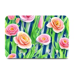 Dazzling Watercolor Flowers Plate Mats by GardenOfOphir