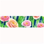 Dazzling Watercolor Flowers Large Bar Mat 32 x8.5  Bar Mat