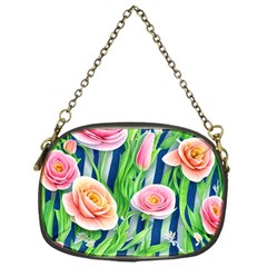 Dazzling Watercolor Flowers Chain Purse (one Side) by GardenOfOphir