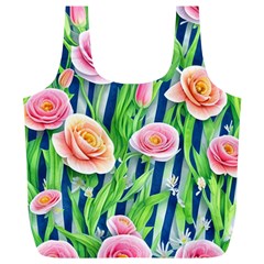 Dazzling Watercolor Flowers Full Print Recycle Bag (xl) by GardenOfOphir