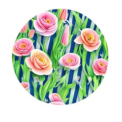 Dazzling Watercolor Flowers Mini Round Pill Box (pack Of 5) by GardenOfOphir