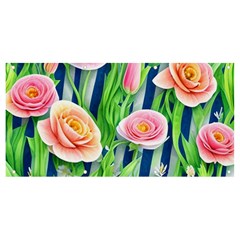 Dazzling Watercolor Flowers Banner And Sign 8  X 4  by GardenOfOphir