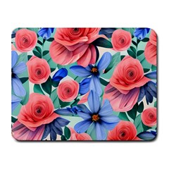 Classy Watercolor Flowers Small Mousepad by GardenOfOphir