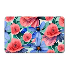 Classy Watercolor Flowers Magnet (rectangular) by GardenOfOphir