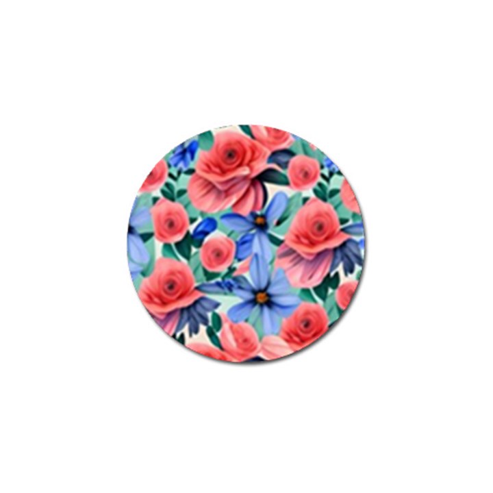 Classy Watercolor Flowers Golf Ball Marker (4 pack)