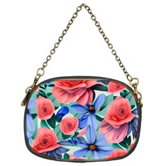 Classy Watercolor Flowers Chain Purse (two Sides) by GardenOfOphir