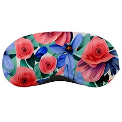 Classy Watercolor Flowers Sleeping Mask by GardenOfOphir