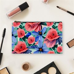 Classy Watercolor Flowers Cosmetic Bag (medium) by GardenOfOphir