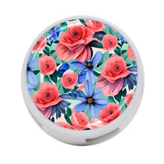 Classy Watercolor Flowers 4-port Usb Hub (one Side) by GardenOfOphir