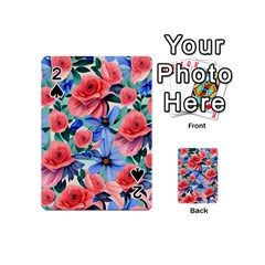 Classy Watercolor Flowers Playing Cards 54 Designs (mini) by GardenOfOphir