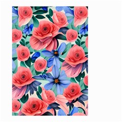 Classy Watercolor Flowers Small Garden Flag (two Sides) by GardenOfOphir