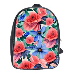 Classy Watercolor Flowers School Bag (xl) by GardenOfOphir