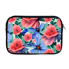 Classy Watercolor Flowers Apple Macbook Pro 17  Zipper Case by GardenOfOphir