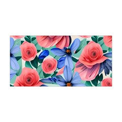 Classy Watercolor Flowers Yoga Headband