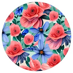 Classy Watercolor Flowers Round Trivet by GardenOfOphir