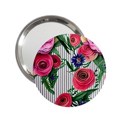 Cheerful Watercolor Flowers 2 25  Handbag Mirrors by GardenOfOphir