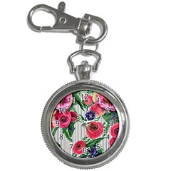 Cheerful Watercolor Flowers Key Chain Watches