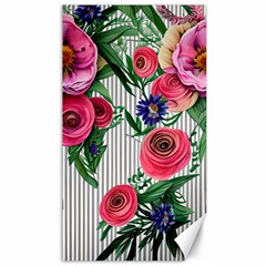 Cheerful Watercolor Flowers Canvas 40  X 72  by GardenOfOphir