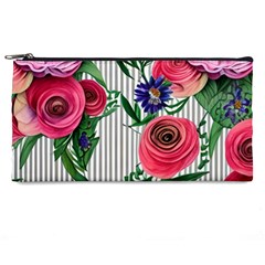 Cheerful Watercolor Flowers Pencil Case by GardenOfOphir