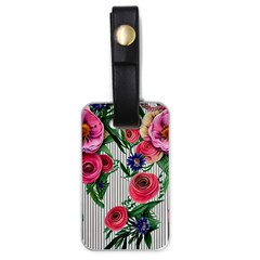 Cheerful Watercolor Flowers Luggage Tag (one Side) by GardenOfOphir