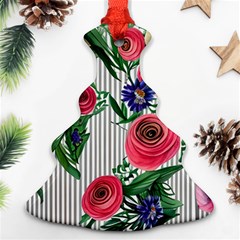 Cheerful Watercolor Flowers Ornament (christmas Tree)  by GardenOfOphir