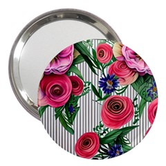 Cheerful Watercolor Flowers 3  Handbag Mirrors by GardenOfOphir