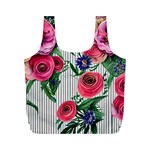 Cheerful Watercolor Flowers Full Print Recycle Bag (M) Front