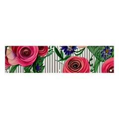 Cheerful Watercolor Flowers Banner And Sign 4  X 1  by GardenOfOphir