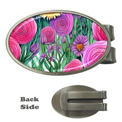 Charming Watercolor Flowers Money Clips (oval)  by GardenOfOphir